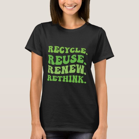 リサイクル再利用更新再発危機環境A Tシャツ (正面)