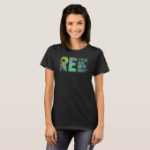 リサイクル再利用更新再発危機環境A Tシャツ (正面フル)