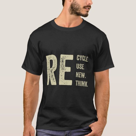 リサイクル再利用更新再発危機環境A Tシャツ (正面)