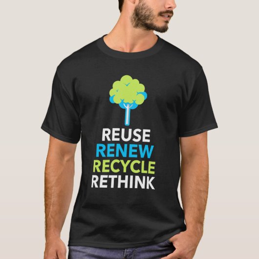 リサイクル再利用更新再発危機環境A Tシャツ (正面)