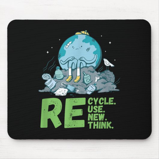 リサイクル再利用更新Rethink Earth Day 2024 Activis マウスパッド (正面)