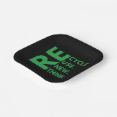 リサイクル再利用書き換え再思考地球の日の環境 ペーパープレート (傾斜あり)