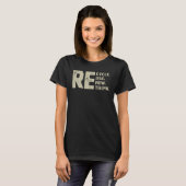 リサイクル再利用書き換え再考レトロ Tシャツ (正面フル)