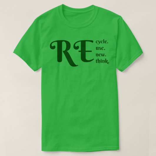 リサイクル再利用書き換え再考1 Tシャツ (デザイン正面)