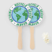 リサイクル再利用書き換え ハンドファン (正面&裏面)