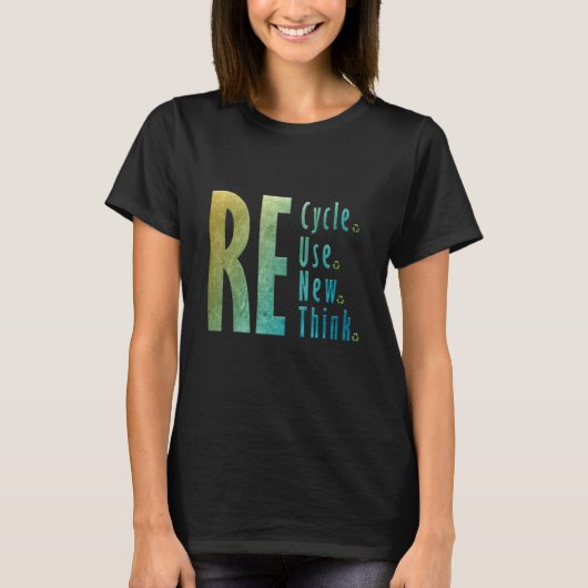 リサイクル再利用書き換え Tシャツ (正面)