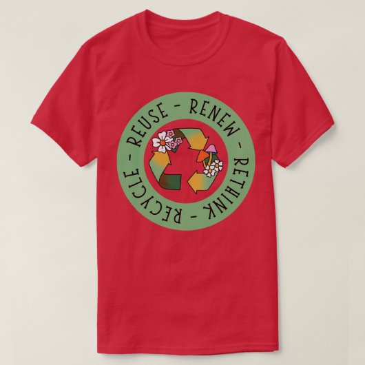 リサイクル再利用書き換え Tシャツ (デザイン正面)