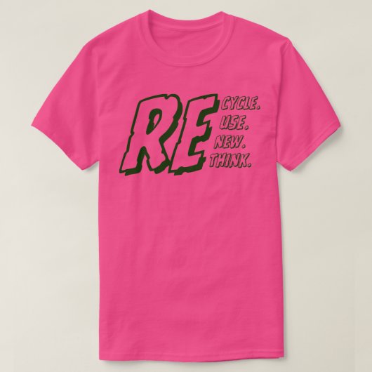 リサイクル再利用書き換え Tシャツ (デザイン正面)