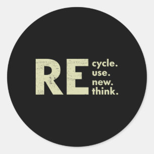リサイクル再利用書き換えRethink Graphic Earth Day 22 A ラウンドシール