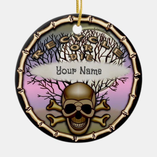 リサイクル又はダイオーナメント セラミックオーナメント (正面)