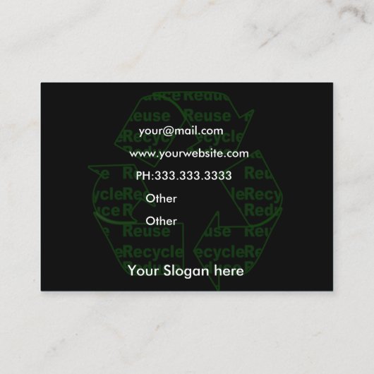 リサイクル名刺 名刺 (裏面)