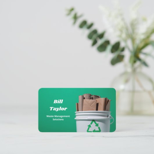リサイクル廃棄物管理 名刺 (スタンド正面)