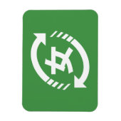 リサイクル日本の女子 |漢字日本語サイン マグネット (縦)