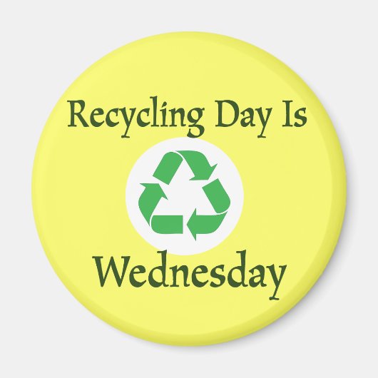 リサイクル日水曜日リマインダーマグネット マグネット (正面)