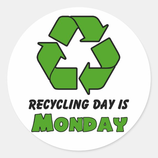 リサイクル月曜日 ラウンドシール (正面)