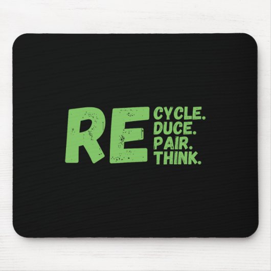 リサイクル減ら修復Rethink Earth Day Activim マウスパッド (正面)