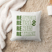 リサイクル減ら再利用再考 クッション (ブランケット)