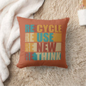 リサイクル減ら再利用再考 クッション (ブランケット)