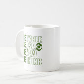 リサイクル減ら再利用再考 コーヒーマグカップ (正面左)