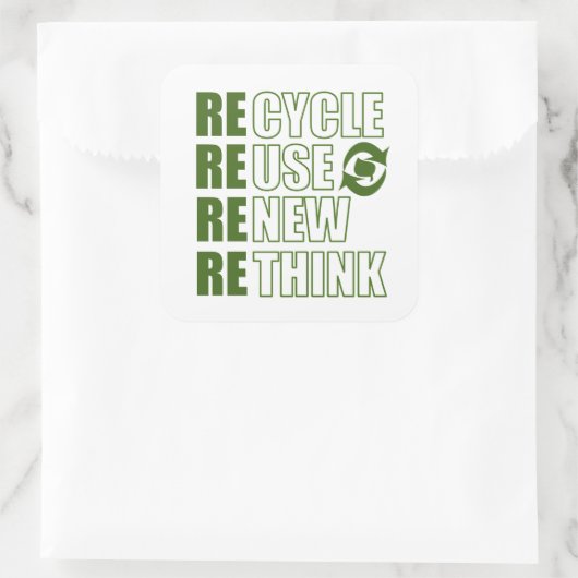 リサイクル減ら再利用再考 スクエアシール (バッグ)