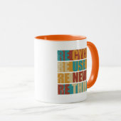 リサイクル減ら再利用再考 マグカップ (正面右)