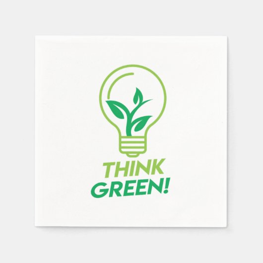 リサイクル環境を考える自然持続可能地球 スタンダードカクテルナプキン (正面)
