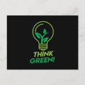 リサイクル環境を考える自然持続可能地球 ポストカード (正面)