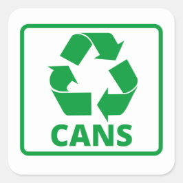 リサイクル看板グリーン缶 スクエアシール