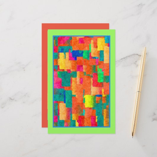 リサイクル紙上のソープモダンラッピング紙アイディア 便箋 (正面/裏面インサイチュ)