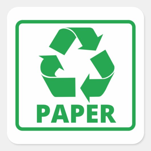 リサイクル紙標識クラシック スクエアシール (正面)