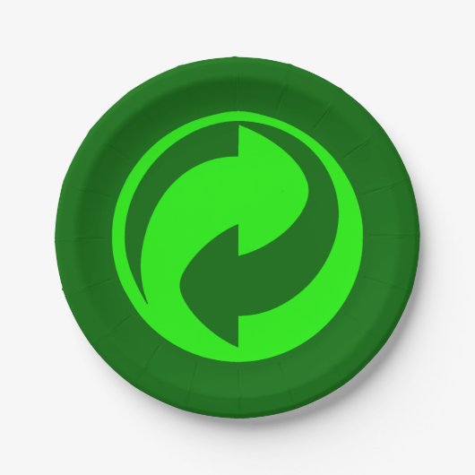 リサイクル緑 ペーパープレート (正面)