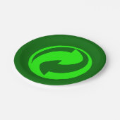 リサイクル緑 ペーパープレート (アングル)