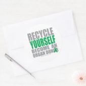 リサイクル自体臓器提供者 ラウンドシール (封筒)