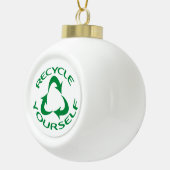 リサイクル自身 セラミックボールオーナメント (右)