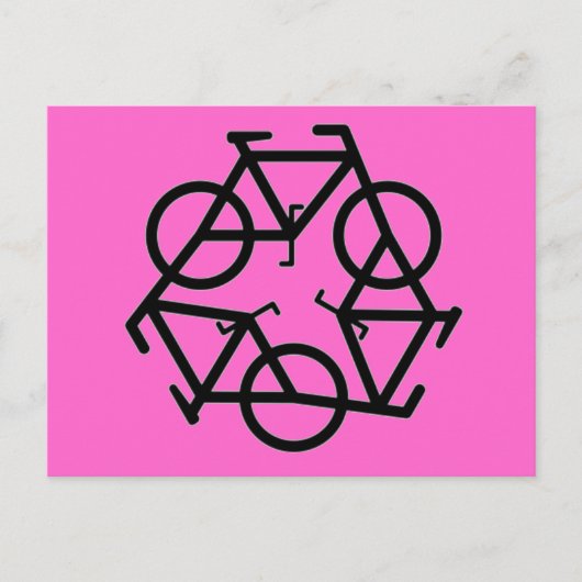 リサイクル自転車ロゴ記号 ポストカード (正面)
