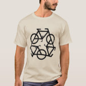 リサイクル自転車ロゴ記号 Tシャツ (正面)