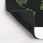 リサイクル記号で構成された惑星地球 マウスパッド (コーナー)