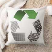 リサイクル記号装飾用クッション クッション (ブランケット)