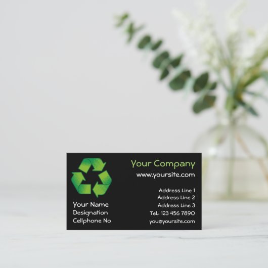 リサイクル記号 名刺 (スタンド正面)