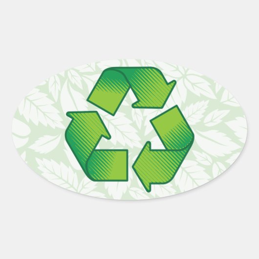 リサイクル記号 楕円形シール (正面)