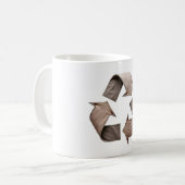 リサイクル記号（白） コーヒーマグカップ (正面左)