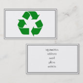 リサイクル記号 – 緑 名刺 (正面/裏面)