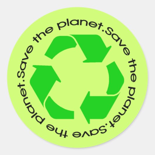 リサイクル認識度シール ラウンドシール (正面)