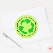 リサイクル認識度シール ラウンドシール (封筒)