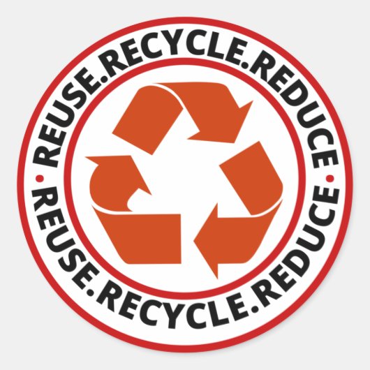 リサイクル黒記号 ラウンドシール (正面)