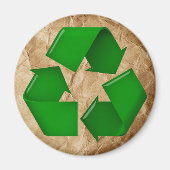 リサイクル – くしゃくしゃの紙 マグネット (正面)