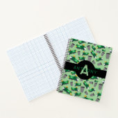 リサイクル ゴミ収集車 パターン キッズ モノグラム ノートブック (内部)