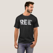 リサイクル サイクル 再利用 新しい 環境思考 Tシャツ (正面フル)