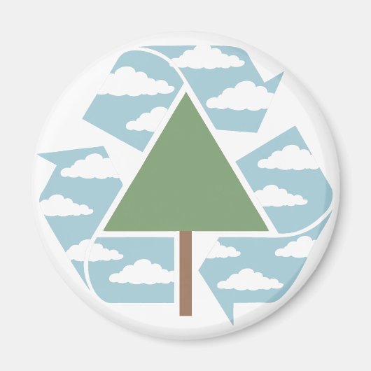 リサイクル – ツリー–1 マグネット (正面)