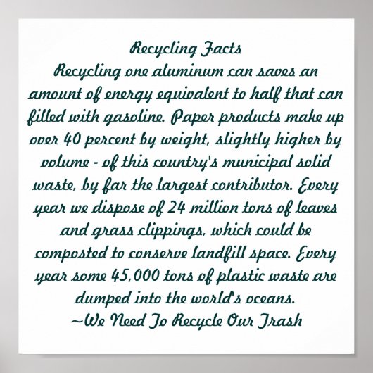 リサイクル ポスター (正面)